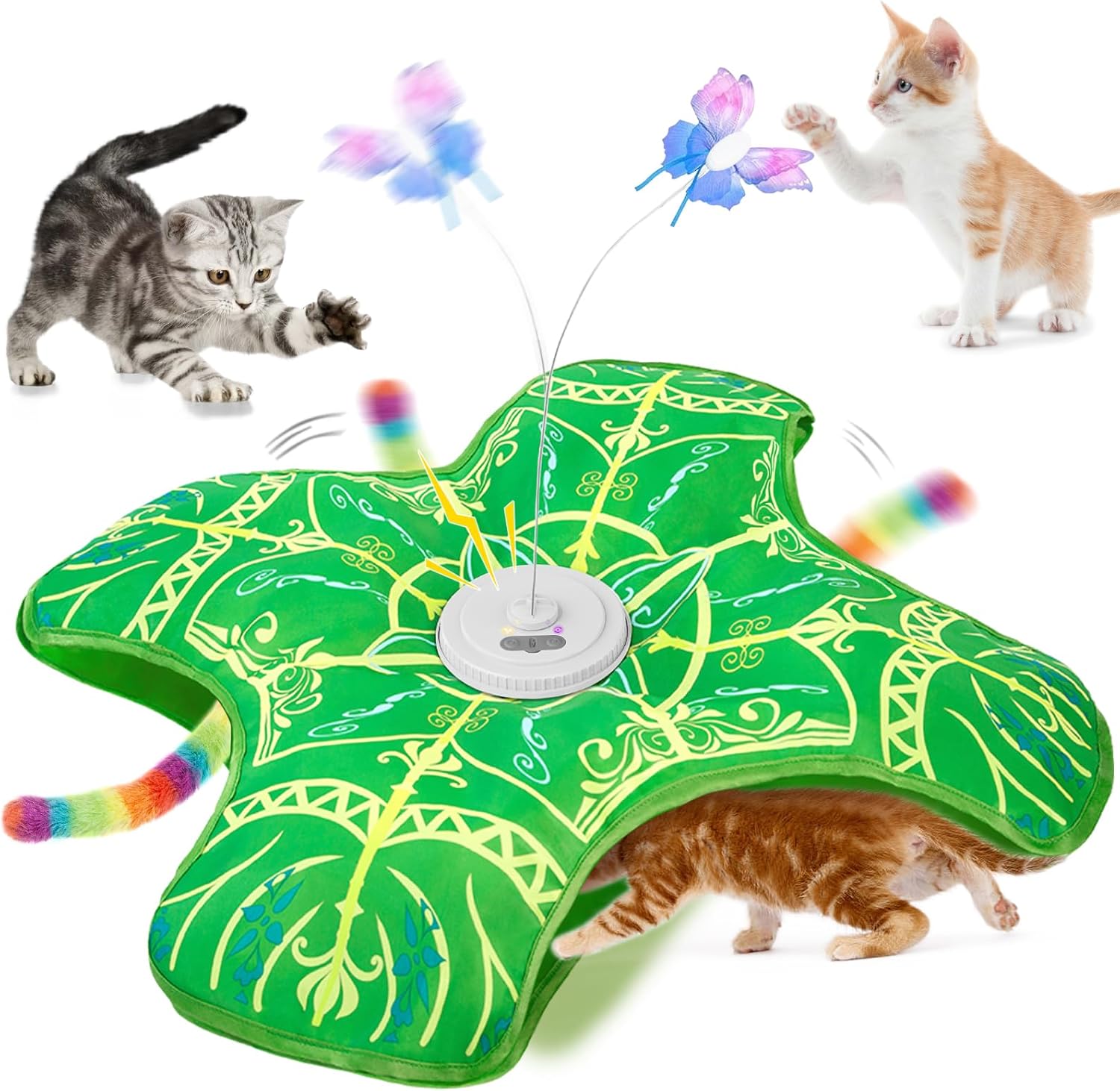 Qraxond Juguetes interactivos para gatos de interior, [Nuevamente a...