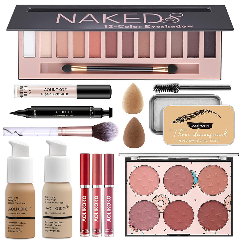 Kit de maquillaje profesional de 12 colores para mujer, sombra de o...