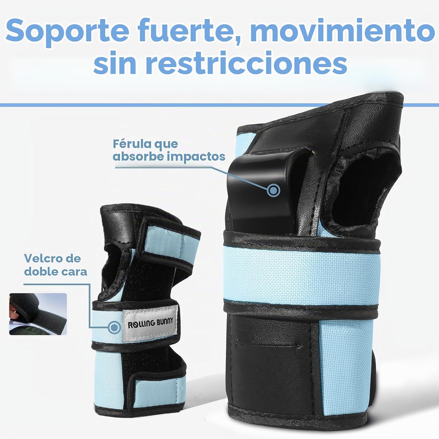 RollingBunny Juego de equipo de protección de patinaje para adultos...