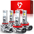 TOPIK Combo de bombillas LED 9005 H11, 76,000 lúmenes, 900% más bri...