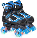 Nattork Patines de ruedas para niños y niñas, patines cuádruples aj...