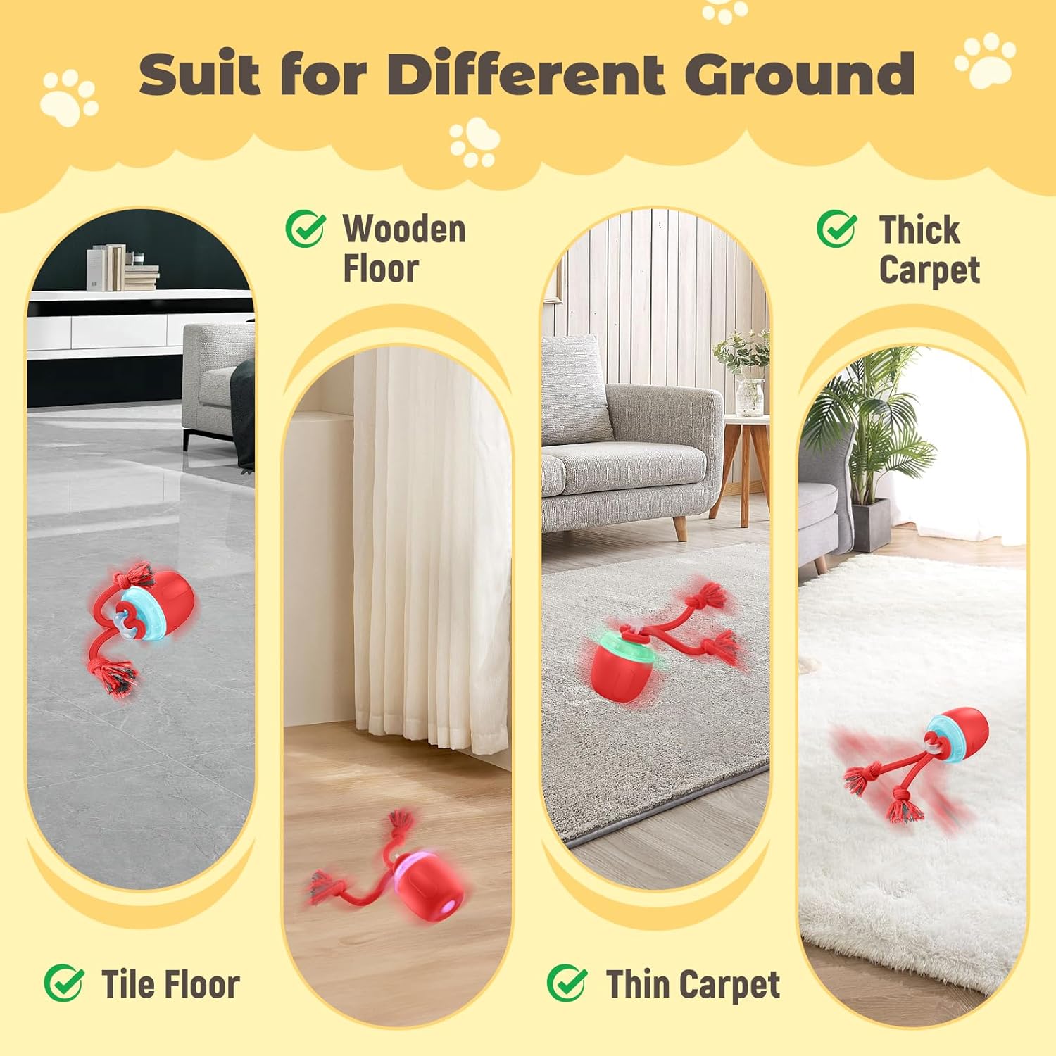 COPHCY Juguetes interactivos para perros, juguete automático para p...