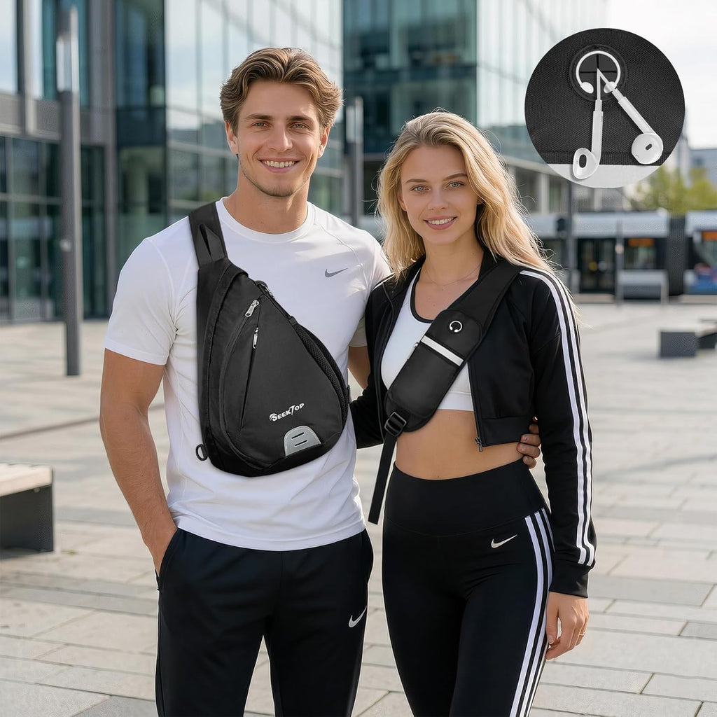 Seektop Bolsa cruzada antirrobo para mujer, con bloqueo RFID, imper...