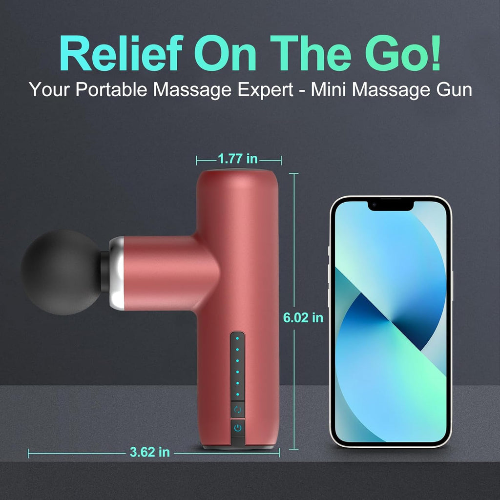 solfree Mini pistola de masaje de bolsillo para tejido profundo, si...