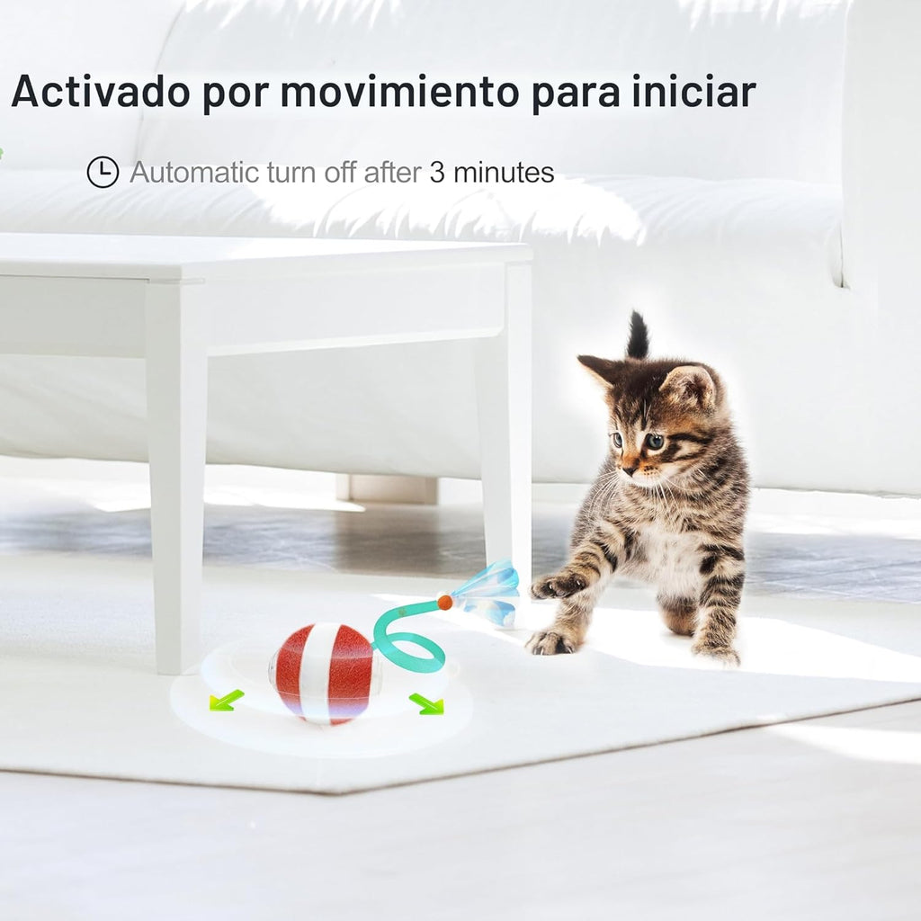 Jkanti Juguetes Interactivos para Gatos de Interior, Pelota de Gato...