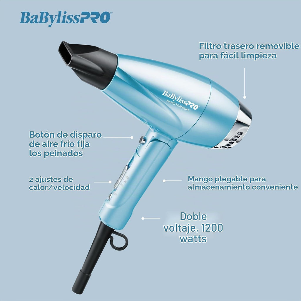 LAS HERRAMIENTAS COMPACTAS BaBylissPRO® Nano Titanium™ brindan máxi...
