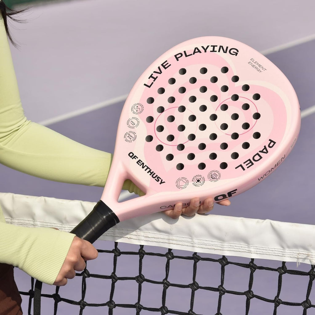 Pala de Padel, Pala de Padel de Superficie de Fibra de Carbono, Lig...