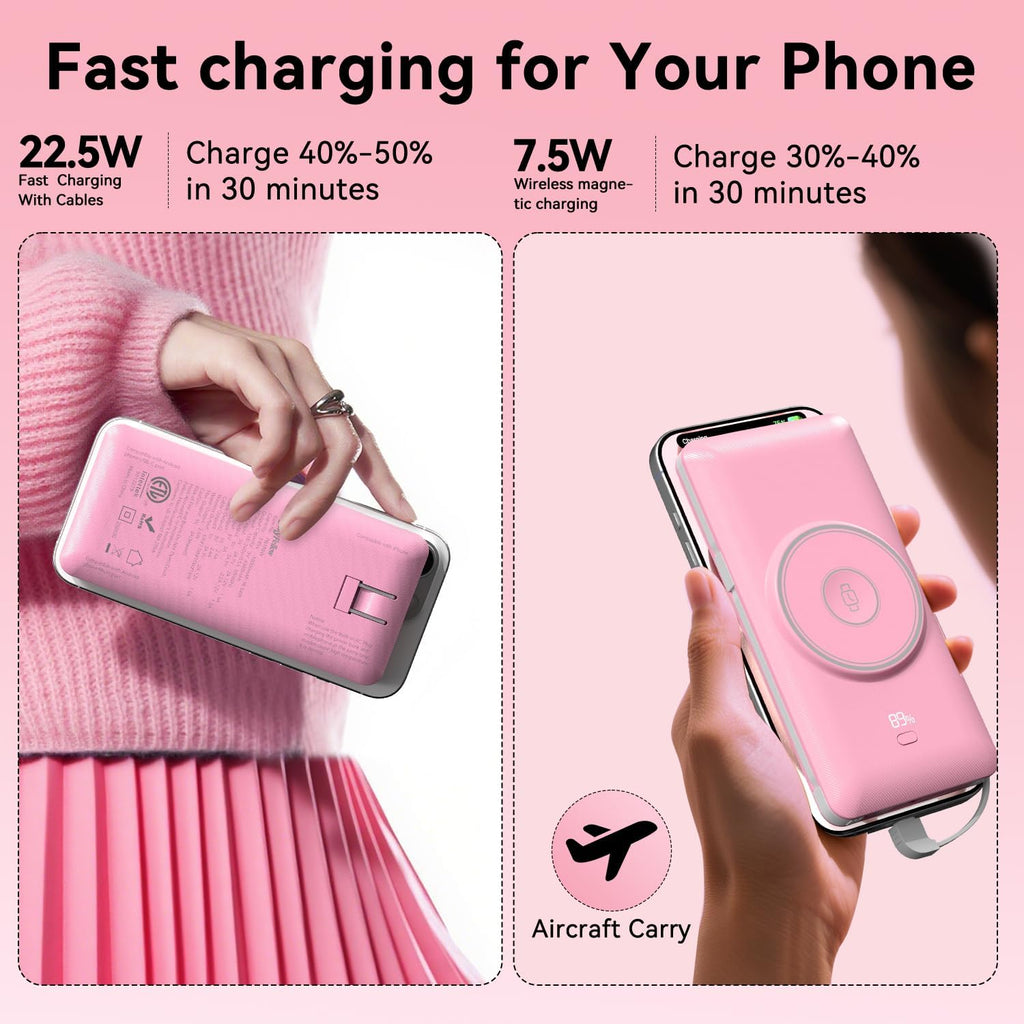 Cargador Portátil Magnético de 10000mAh para iWatch e iPhone, Banco...