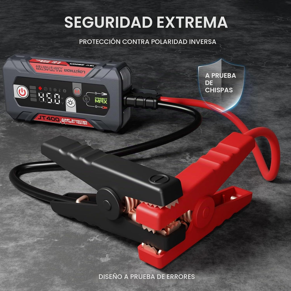 LOKITHOR JT400 Arrancador de salto con probador de batería (8.5L de...