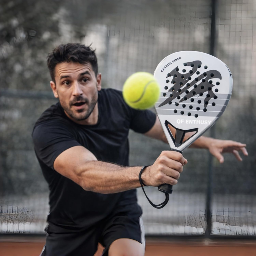 Pala de Padel, Pala de Padel de Superficie de Fibra de Carbono, Lig...