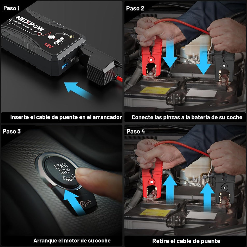 NEXPOW Arrancador de coche 2026 actualizado para batería de coche (...