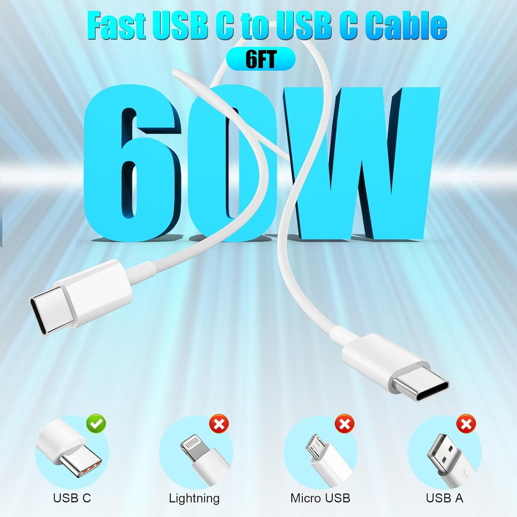 Carga Rápida para iPhone 16 15 Cargador, Paquete de 2 Cargador USB...