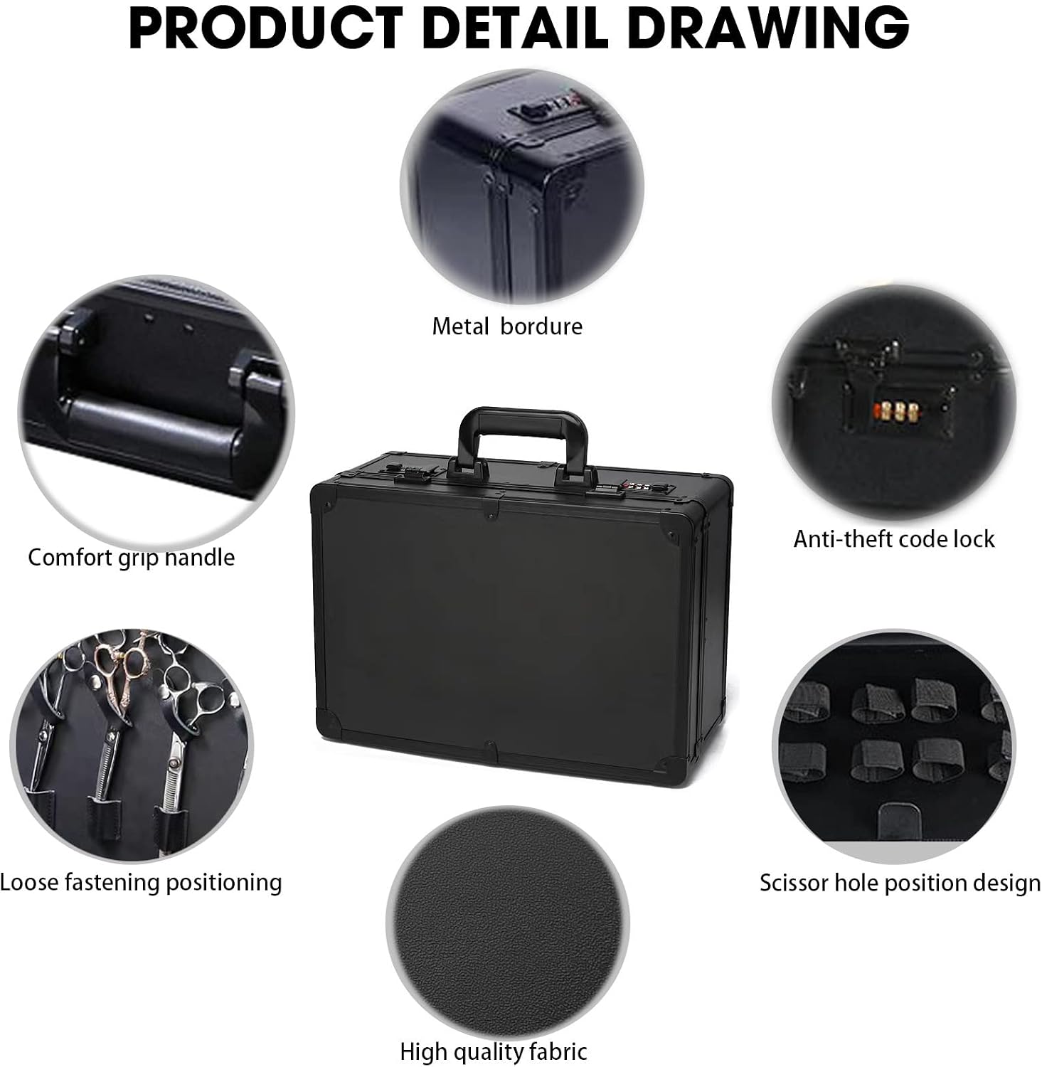 GGAIFbp Estuche de peluquero portátil para cortapelos y suministros...
