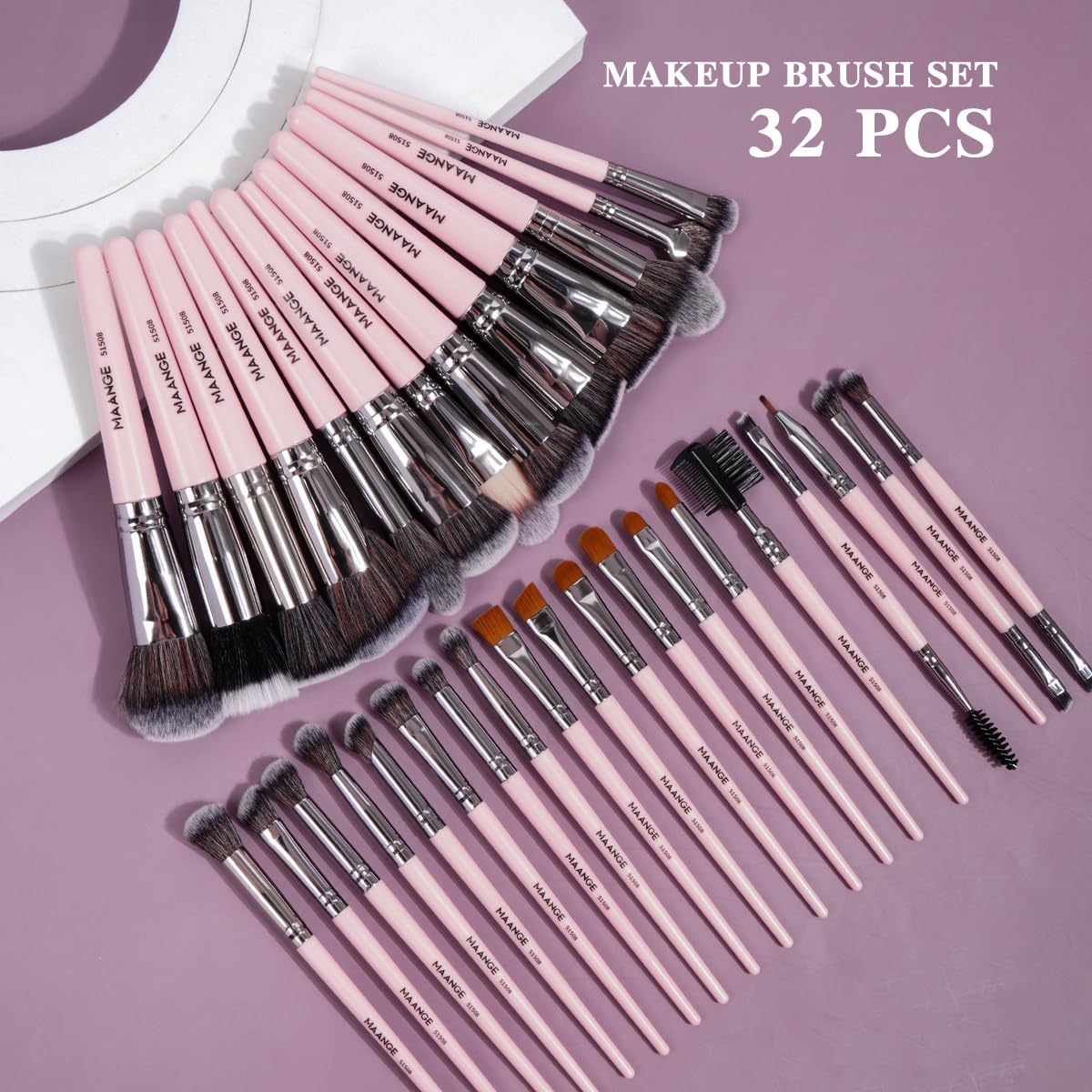 MAANGE Juego de 54 brochas de maquillaje, juego de herramientas de...