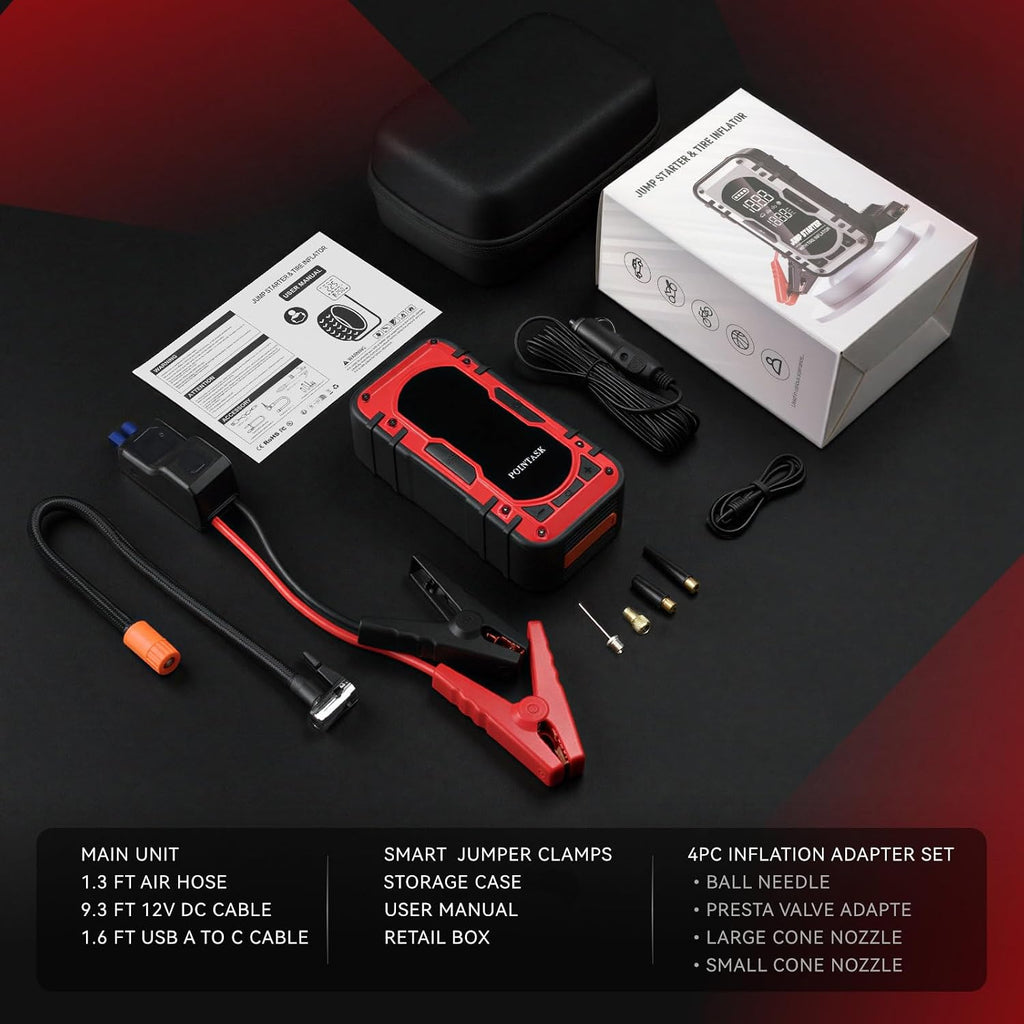 1000A pico 12V batería de coche arrancador portátil con compresor d...