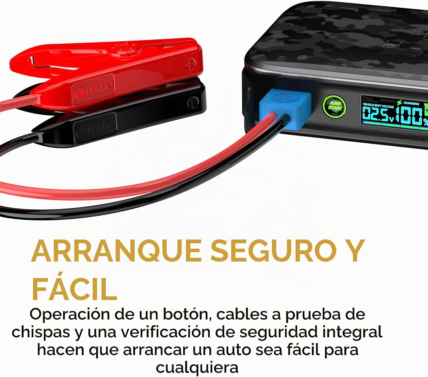 Halo Bolt PaL 1000 Arrancador portátil para automóvil | Puertos de...