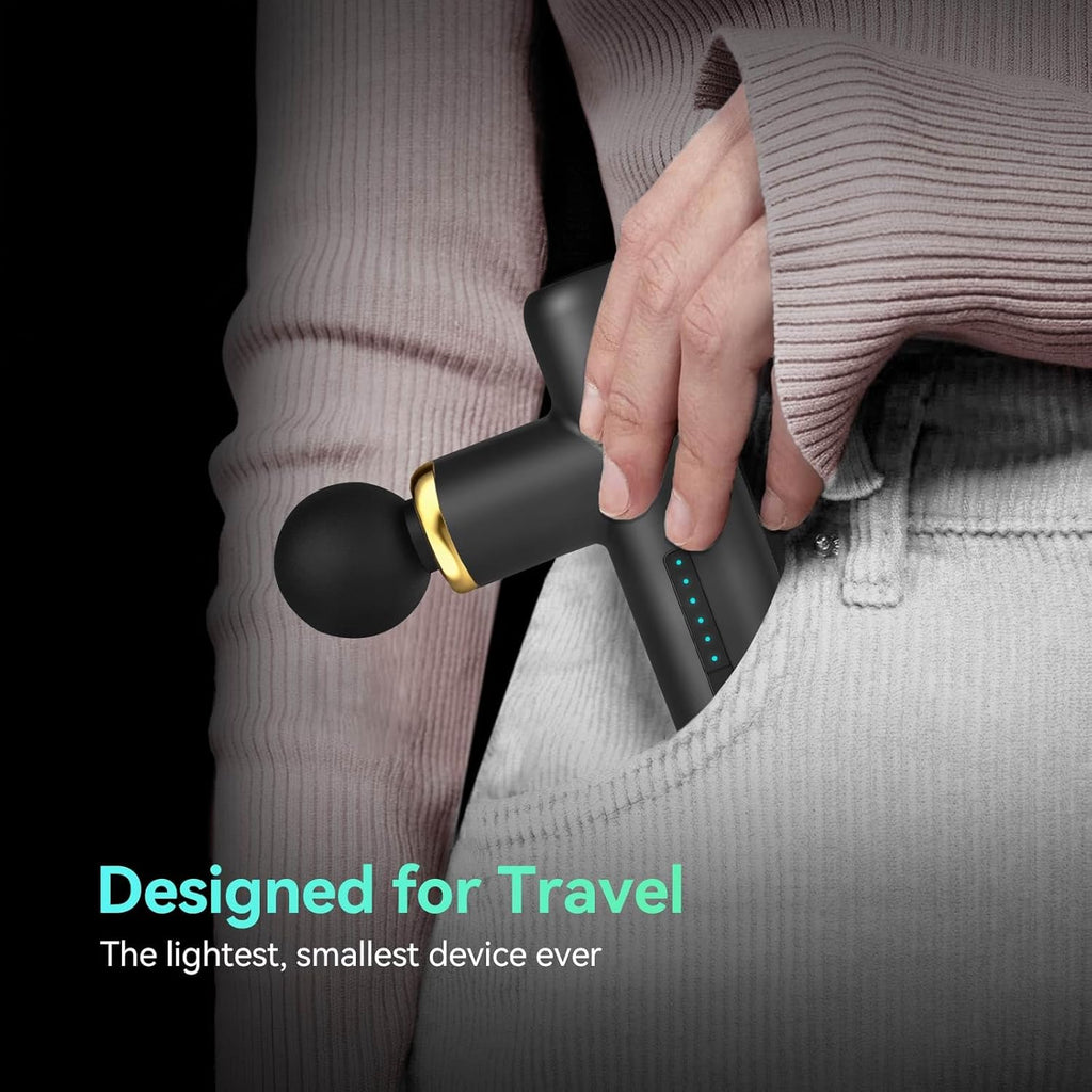 solfree Mini pistola de masaje de bolsillo para tejido profundo, si...