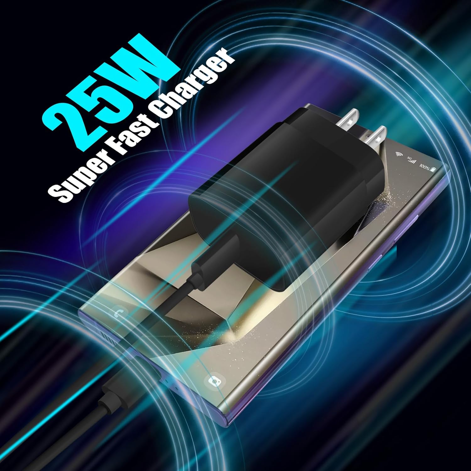 Cargador USB C súper rápido para Samsung, cargador Samsung de 25 W,...