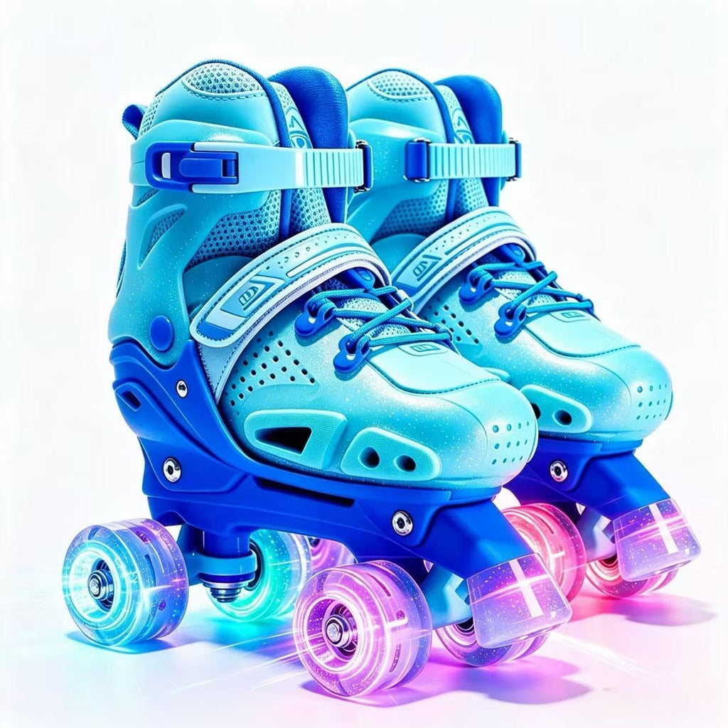 LKD Patines de ruedas para niños y niñas, 4 tamaños, ajustables, co...