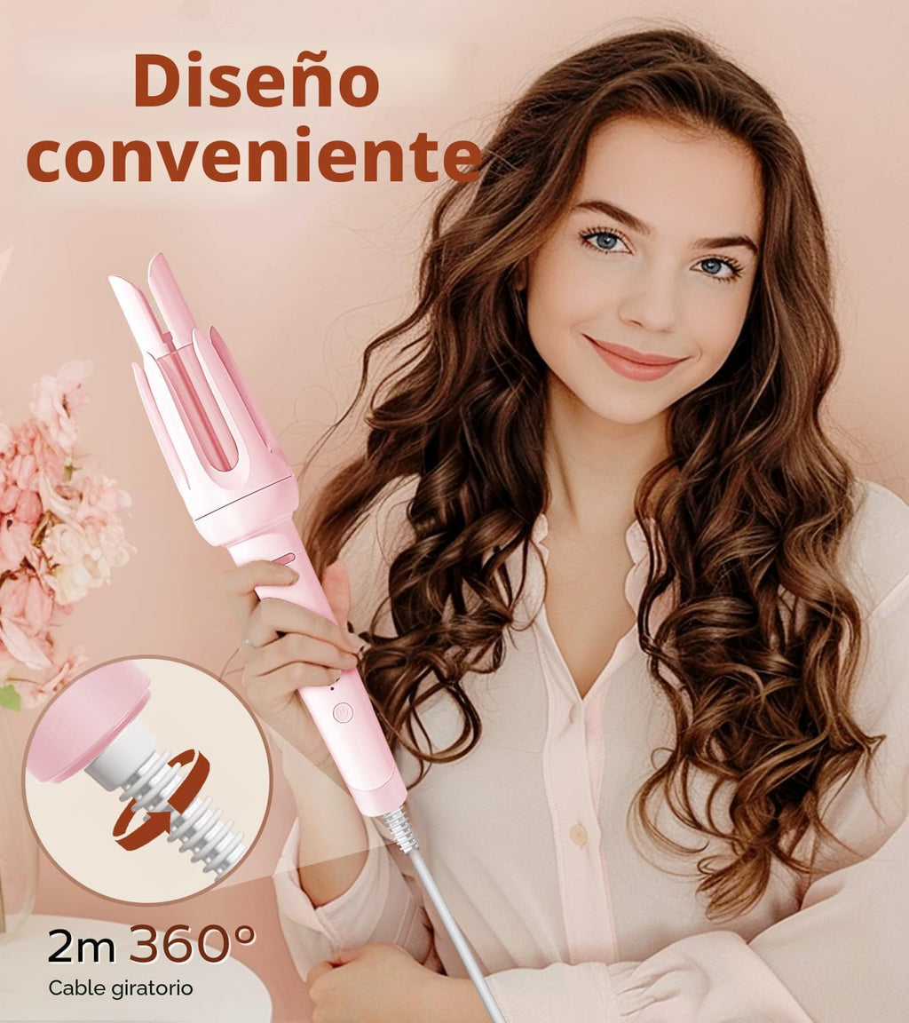 Rizador de pelo automático, rizador automático con 4 temperaturas y...