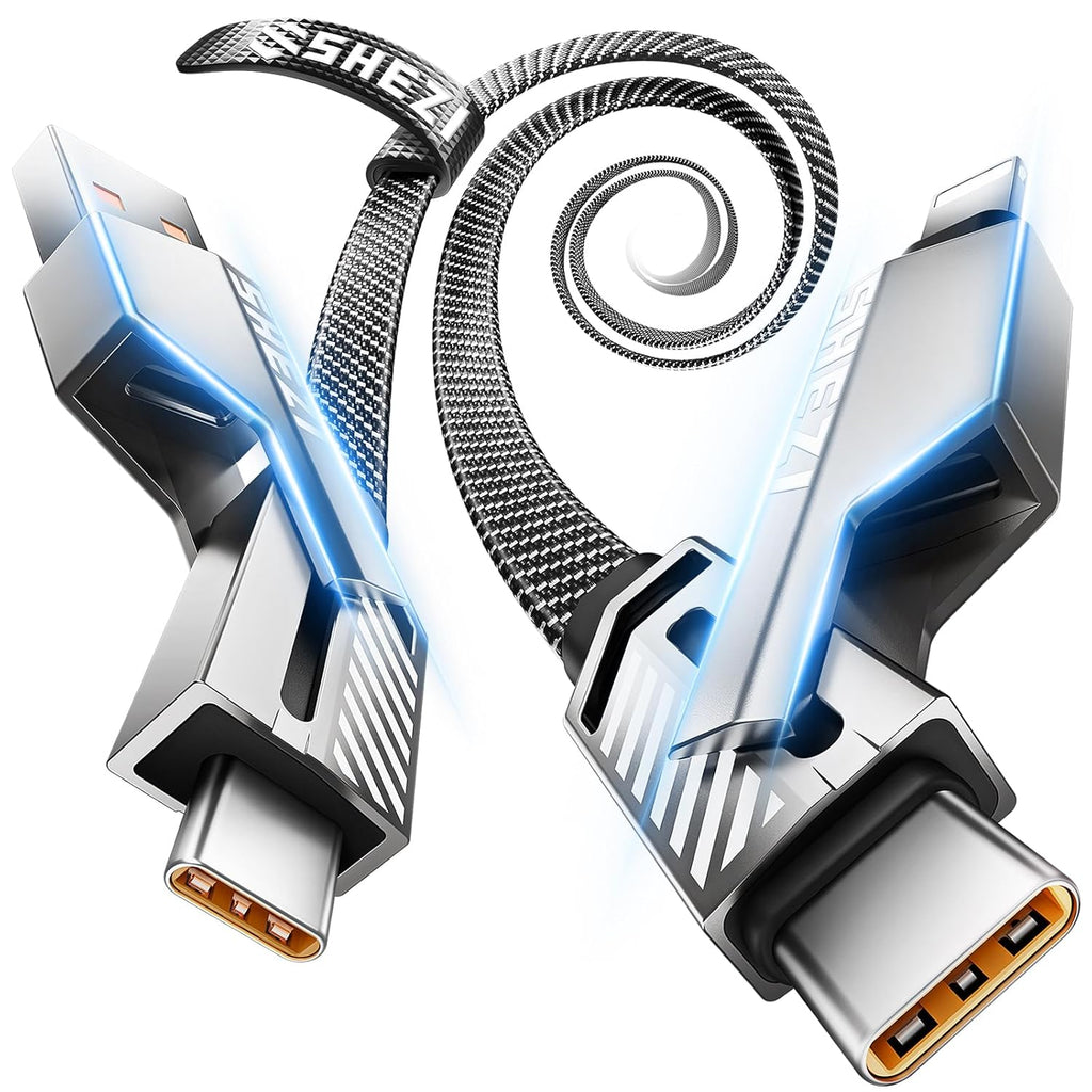 [Uno es suficiente] Compatible con cable USB C a Lightning 4 en 1,...