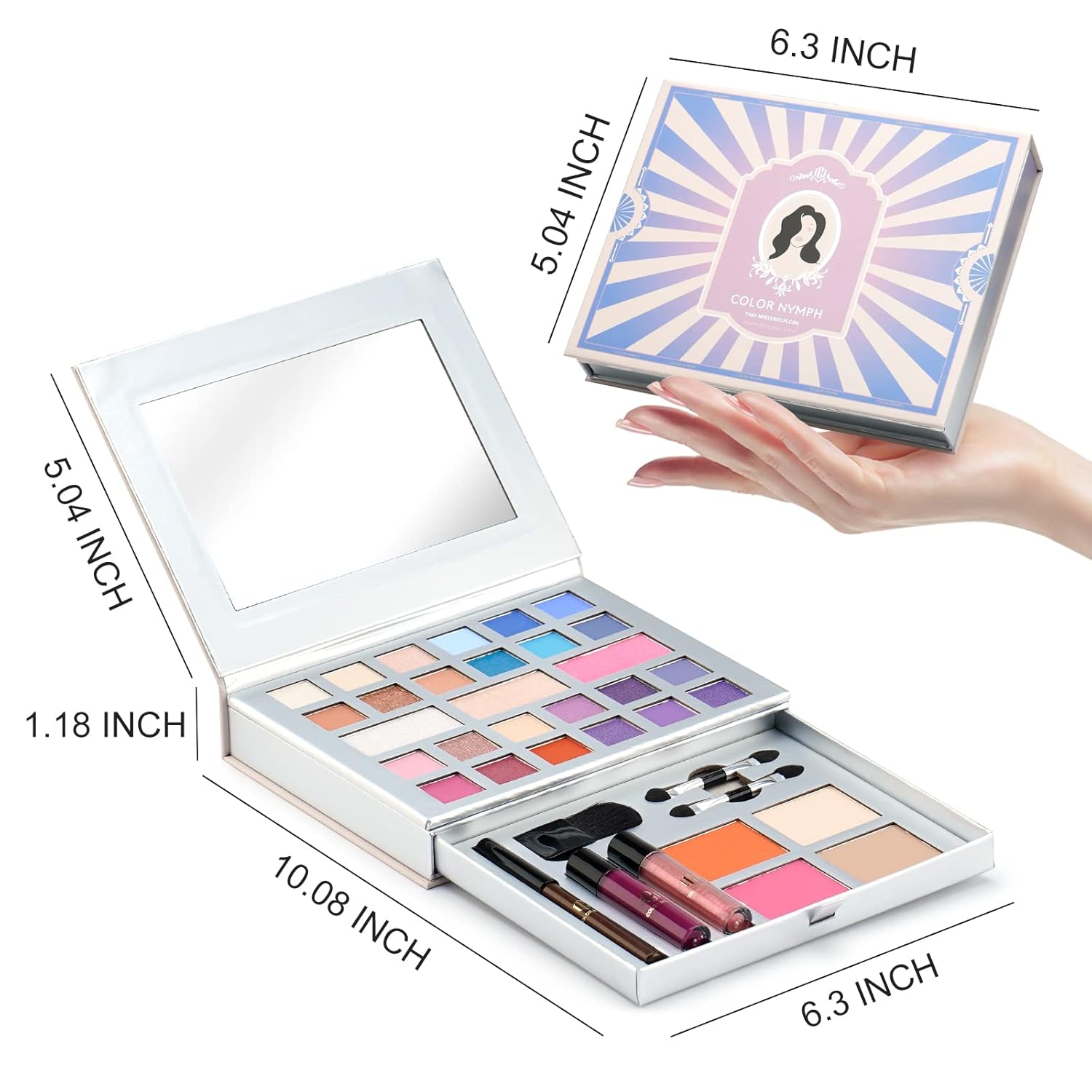 Color Nymph Kit de maquillaje para adolescentes, kit de maquillaje...