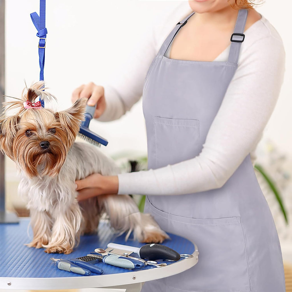 Noverlife Delantal de peluquero con 4 bolsillos, delantales de pelu...