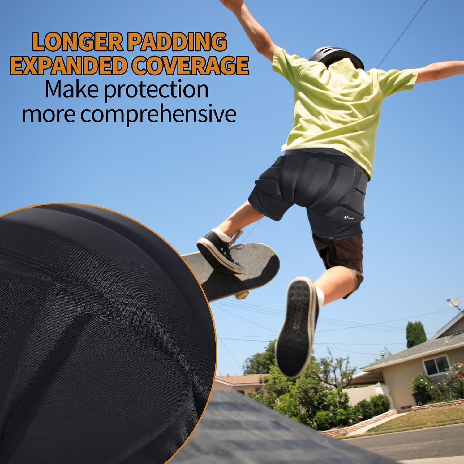 YWRider Pantalones cortos protectores de cadera acolchados con crem...