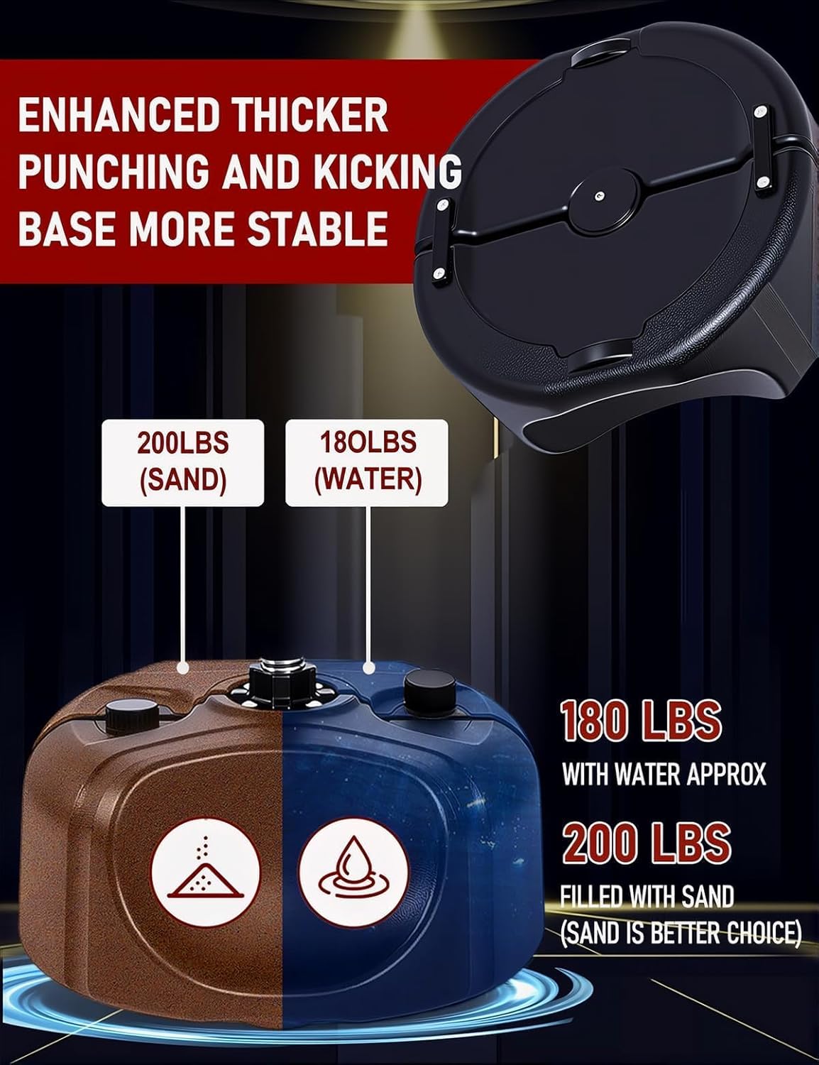 Saco de boxeo con soporte, bolsa de boxeo para adultos, altura ajus...
