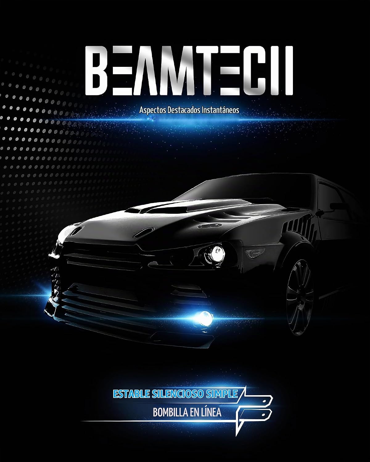 BEAMTECH - Bombilla H4, sin ventilador en línea 9003, luz antiniebl...