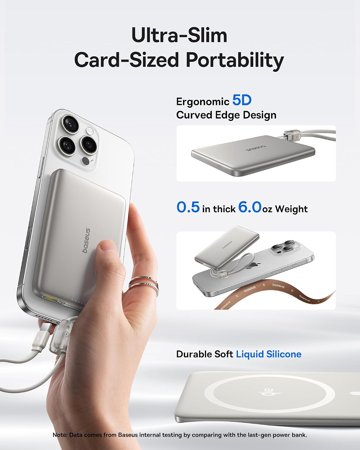 Baseus Picogo Qi2 - Cargador portátil Magsafe de 15 W, cargador por...