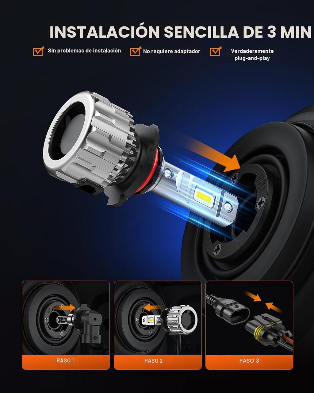 SEALIGHT Combo de bombillas 9005\/HB3 9006\/HB4, 92000LM ultra bril...