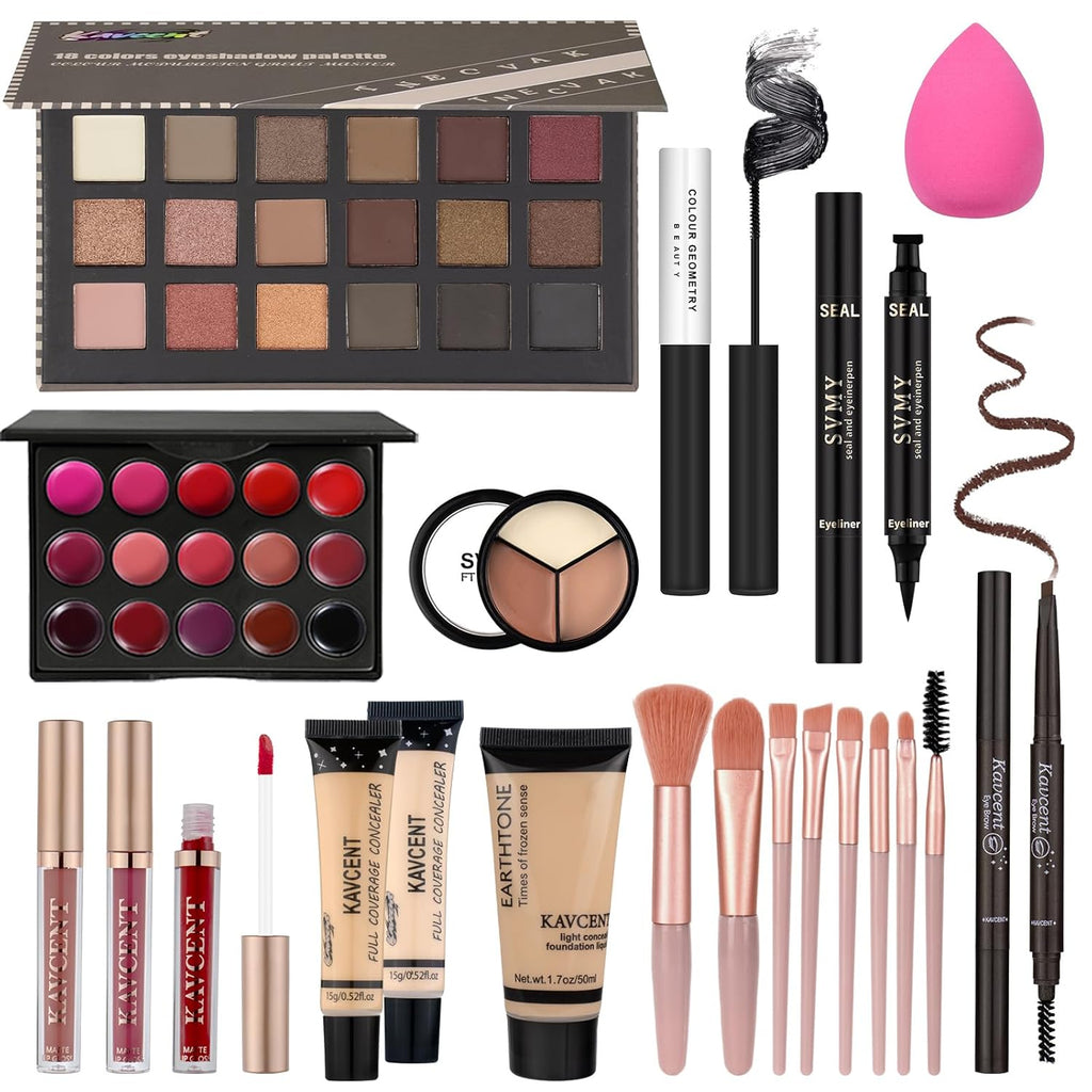 Juego de maquillaje para mujeres, kit completo de maquillaje para a...