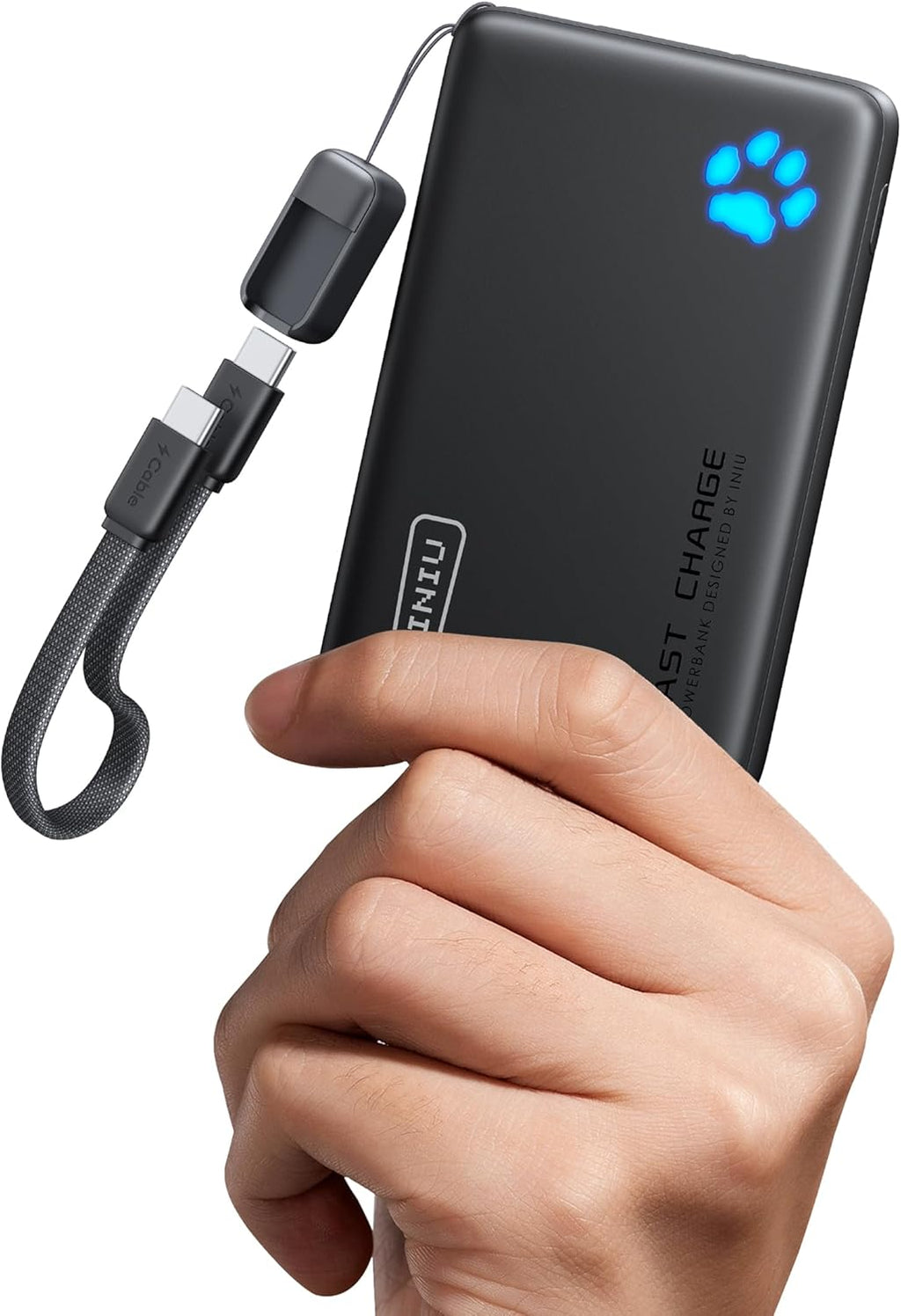 INIU Cargador portátil, ultra delgado de 45W de carga rápida con ca...
