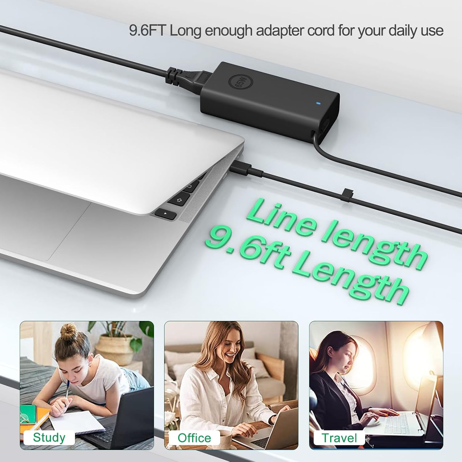 Cargador USB C para laptop de 65 W y 45 W, compatible con Dell Lati...
