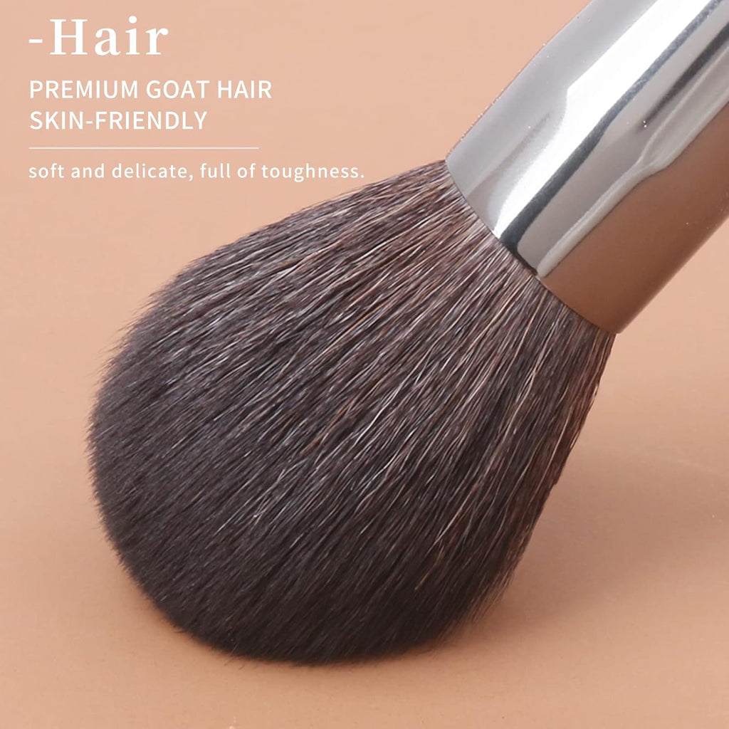 ENZO KEN Juego de brochas de maquillaje de pelo de cabra natural de...