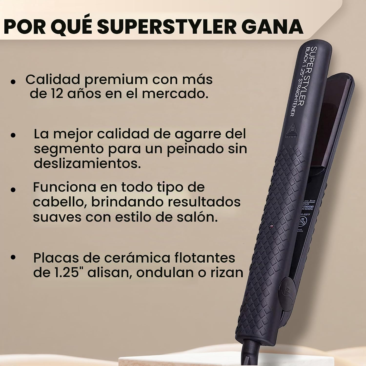 Plancha de pelo Herstyler Superstyler de cerámica Onyx - Alisador d...