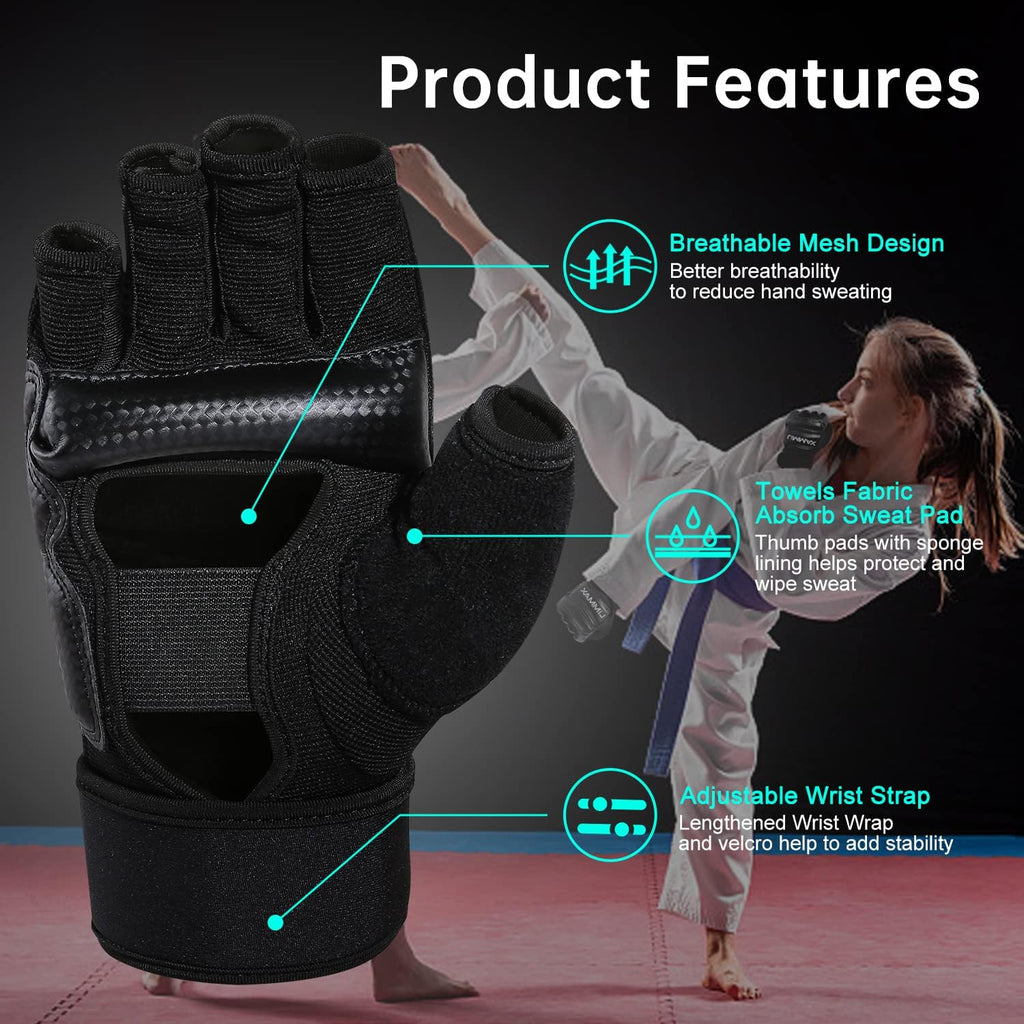 LiMMAX Guantes de Kickboxing Sparring Guantes TKD para Hombres y Mu...