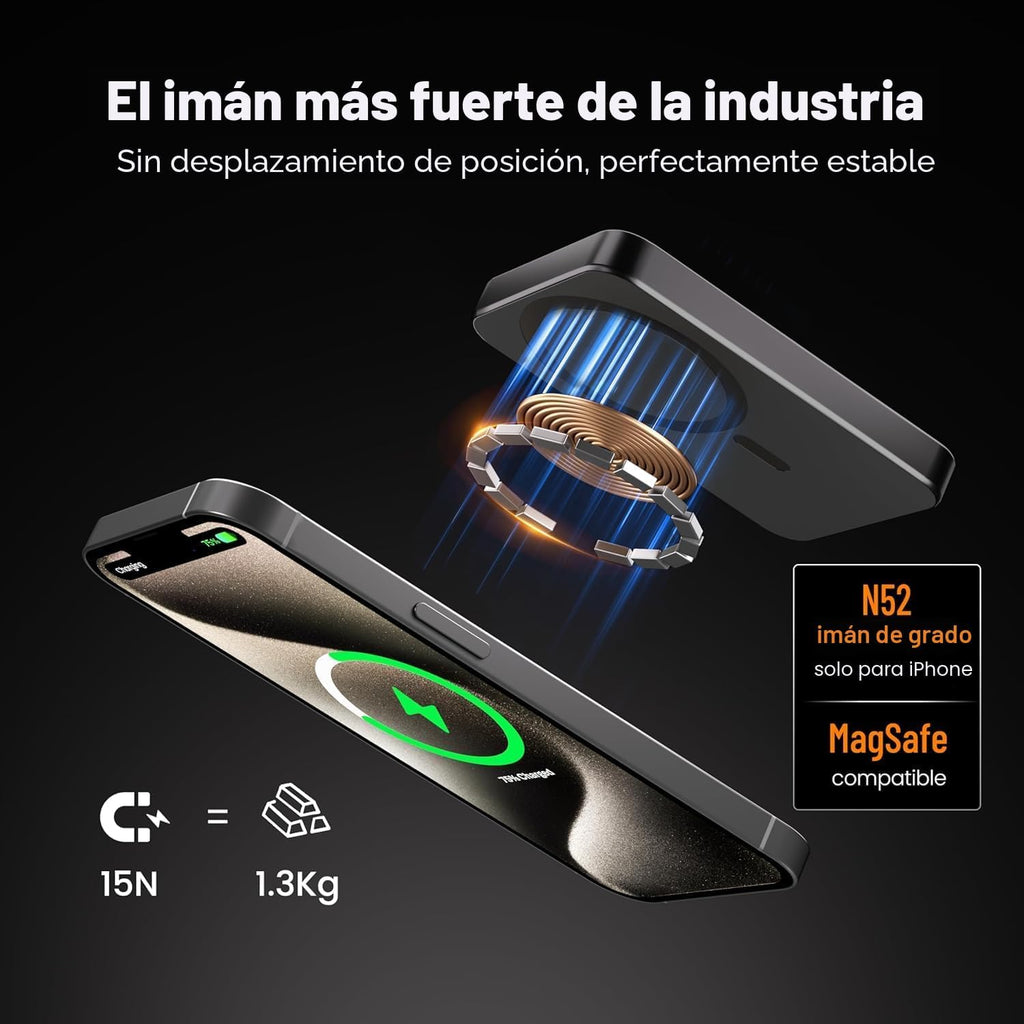 Catmart - Cargador portátil magnético \u2013 Banco de energía de ti...