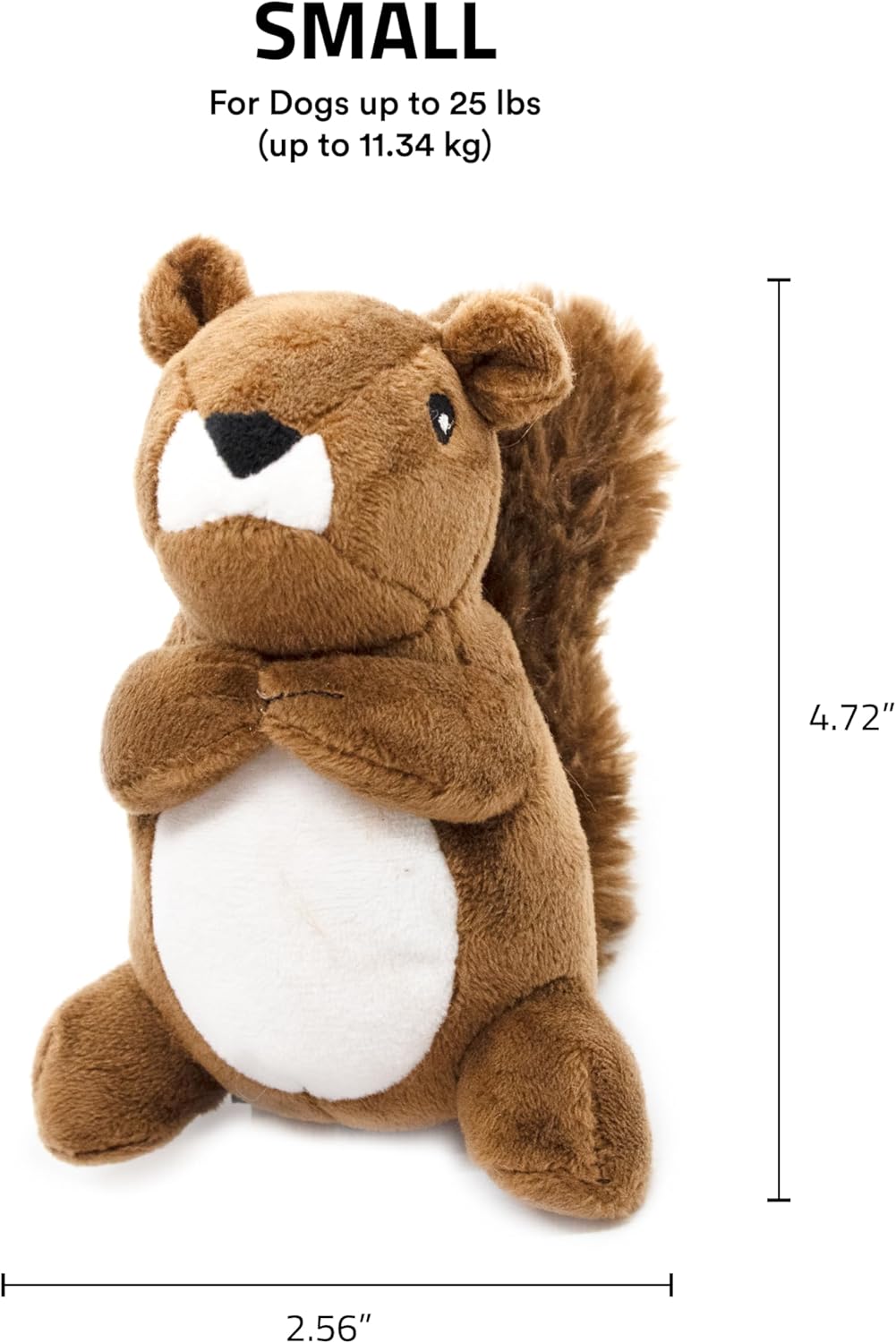 Playology Juguetes para perros | Juguete de peluche de ardilla para...