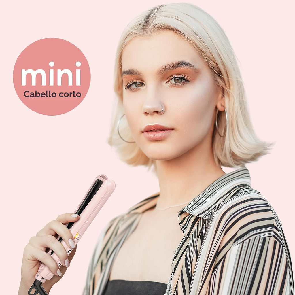 Terviiix Mini plancha plana para el cabello, temperatura ajustable,...