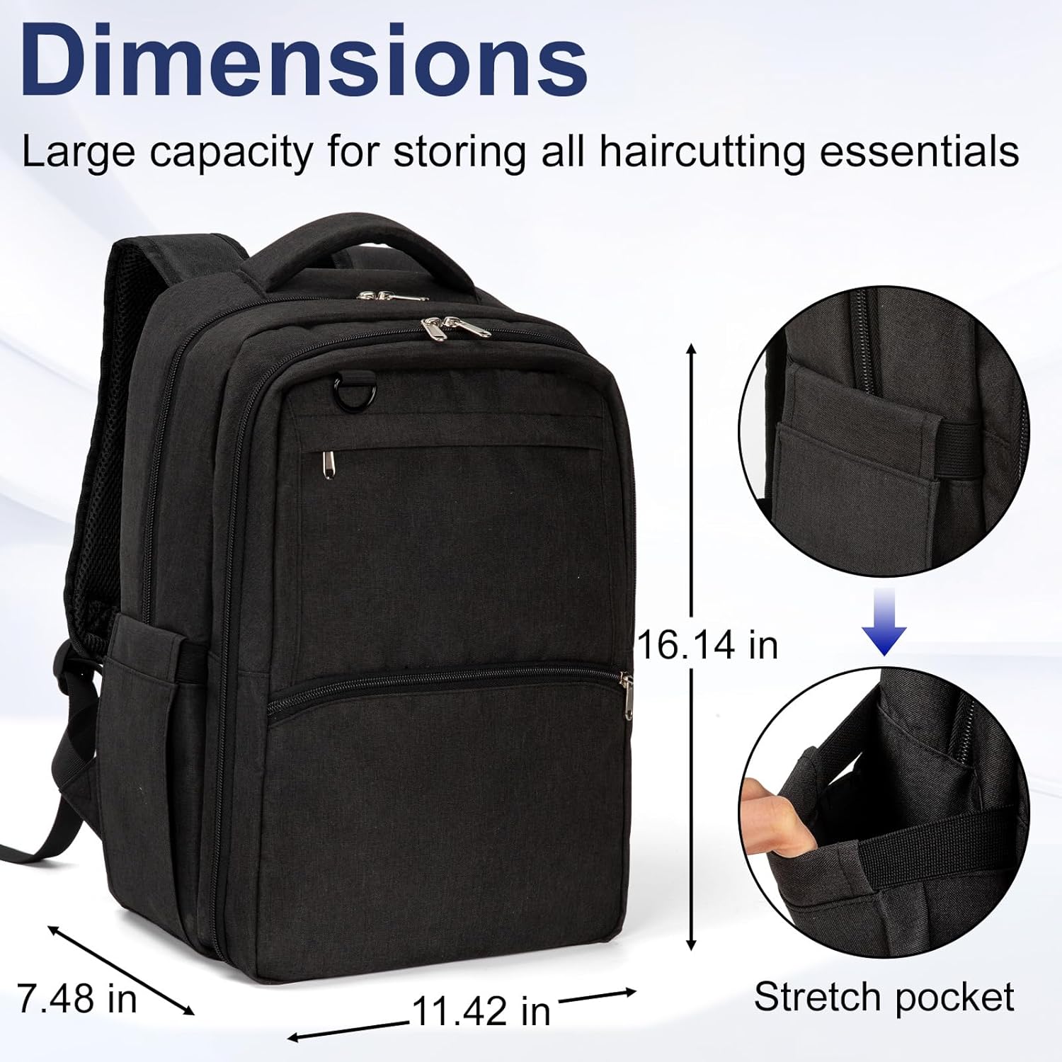 GDNasist Bolsa de suministros de peluquería, mochila portátil para...