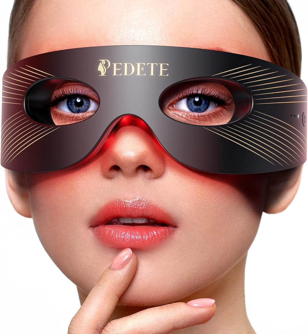 Pedete Terapia de Luz Roja para Ojos, Máscara de Ojos de Luz Roja D...