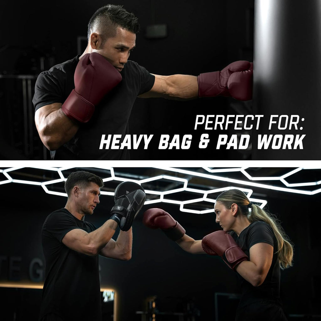 Hayabusa T360 Guantes de boxeo de cuero para hombres y mujeres, pro...