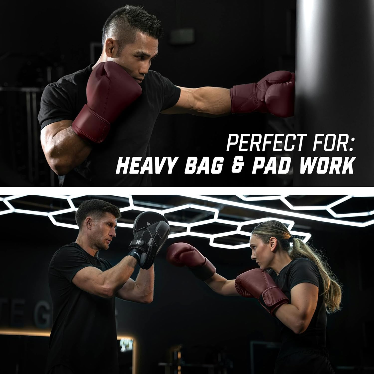 Hayabusa T360 Guantes de boxeo de cuero para hombres y mujeres, pro...