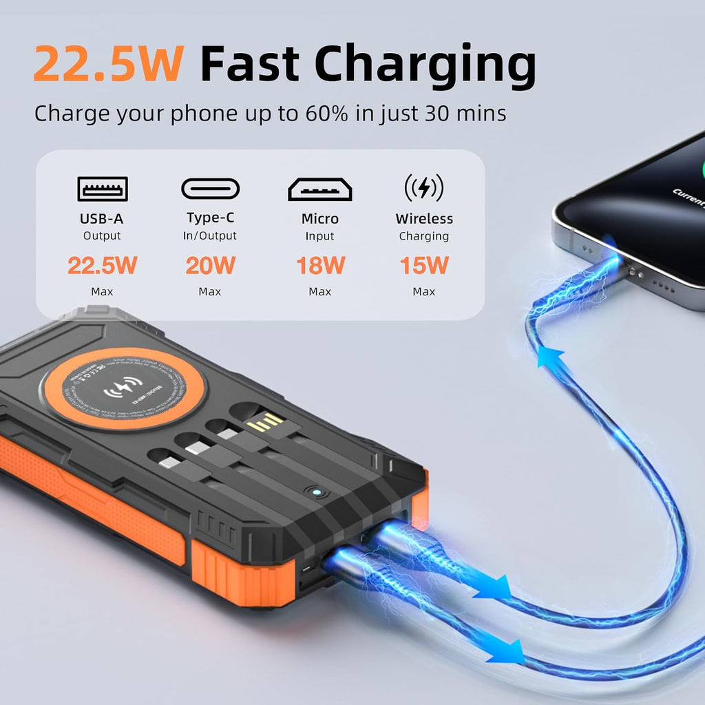 YOLOSKS Cargador solar de 49800 mAh, cargador de teléfono portátil...