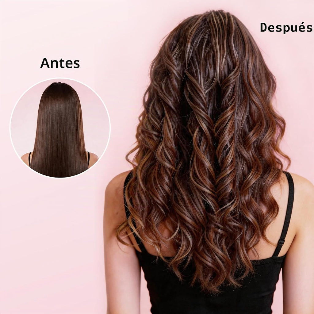 Hahahope Varita rizadora de 3\/4 pulgadas para cabello largo, rizad...