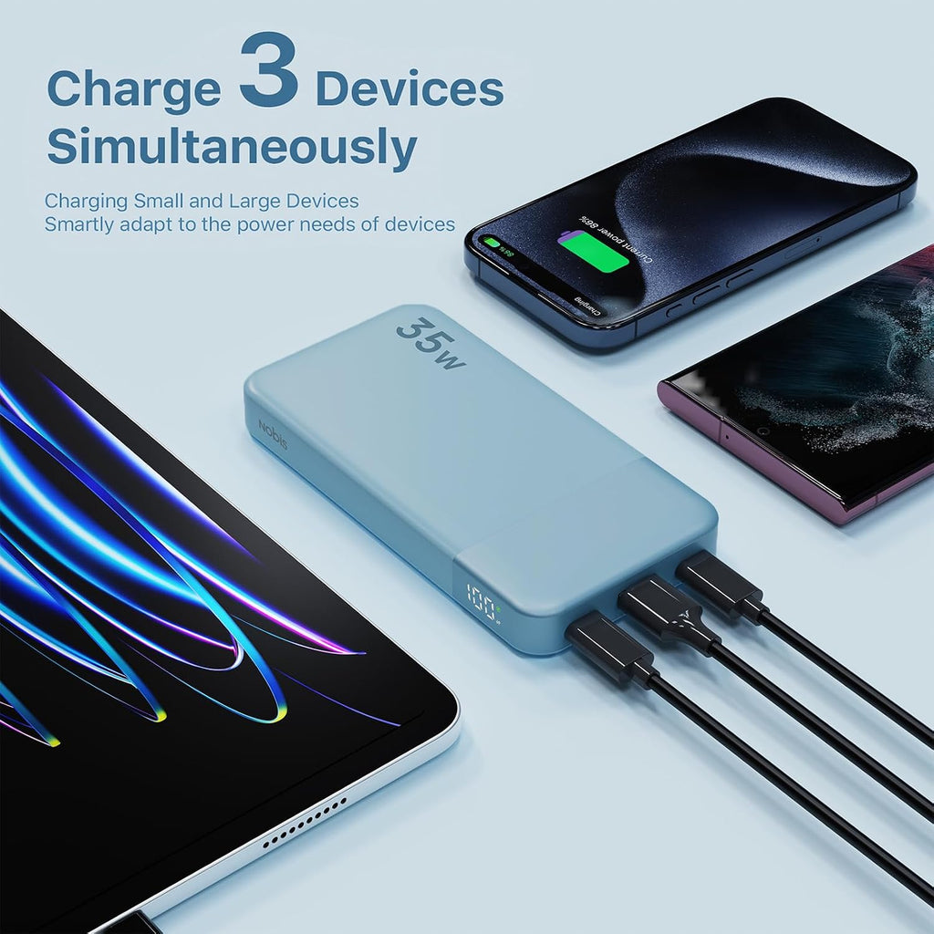 Cargador portátil NOBIS, banco de energía de 10000mAh de carga rápi...