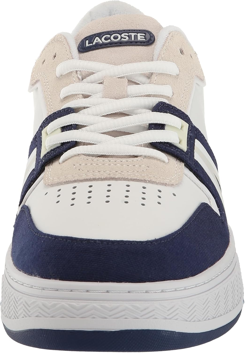 Lacoste Tenis L001 para hombre, blanco\/azul marino, 12