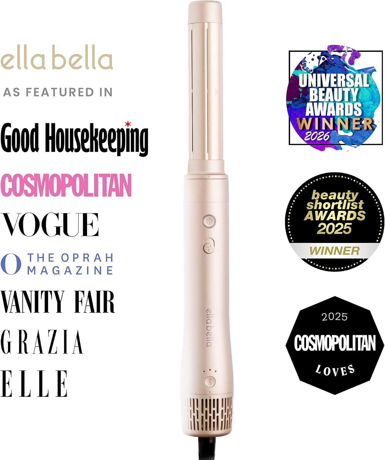 ELLA BELLA® Estilizador profesional de aire caliente 6 en 1 \u2022...